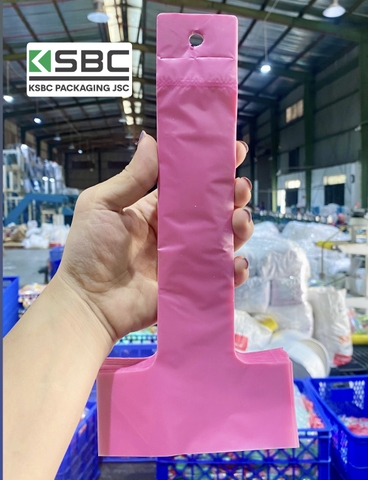 Printed T shaped plastic bag