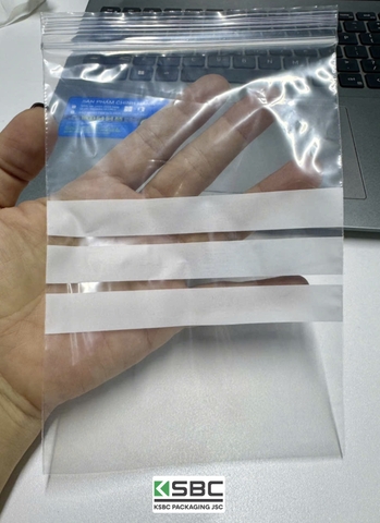 Writable 3 White Stripes Resealable Ziplock Bags