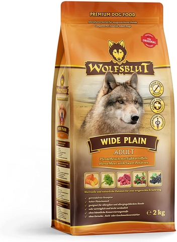 Hạt cho chó trưởng thành WOLFSBLUT WIDE PLAIN vị Thịt ngựa & Khoai lang