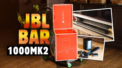 JBL BAR 1000MK2: Âm thanh 7.1.4 kênh với loa vòm tháo rời