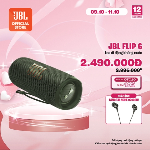 Loa Bluetooth JBL Flip 6 - Hàng Chính Hãng