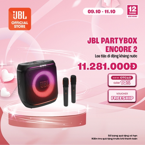 Loa JBL PartyBox Encore 2 (Kèm 2 Micro) - Hàng Chính Hãng