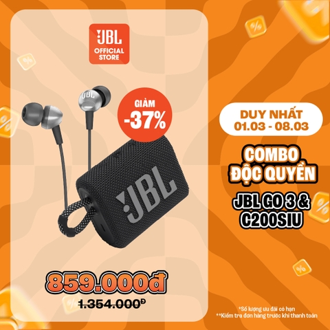 [COMBO ĐỘC QUYỀN 6] COMBO LOA BLUETOOTH GO 3 & TAI NGHE NHÉT TAI C200SIU