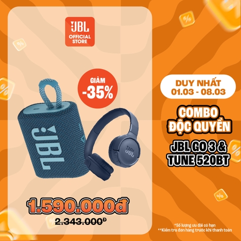 [COMBO ĐỘC QUYỀN 2] LOA BLUETOOTH GO 3 & TAI NGHE BLUETOOTH T520BT
