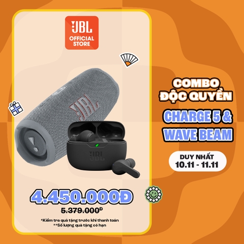 [COMBO ĐỘC QUYỀN 11] COMBO LOA BLUETOOTH CHARGE 5 & TAI NGHE BLUETOOTH JBL WAVE BEAM