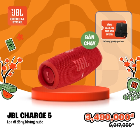 [NHẬP FEB05 GIẢM THÊM 5%] Loa Bluetooth JBL Charge 5 - Hàng Chính Hãng