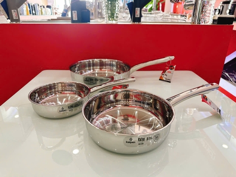 Chảo Inox 304 liền khối Kalpen Kazler OZ16,20,24