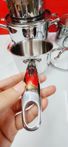 Bộ nồi inox liền khối Elmich EL2485IN01 Size 18,20,24, quánh 16cm