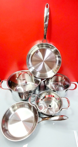 Bộ nồi chảo inox liền khối Elmich Trimax EL2486IN01 Size 16,20,24, chảo 20,24cm