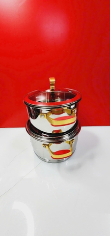 Bộ 2 nồi Inox 304 Elmich Red Velvet El 3989 size 18, 20cm