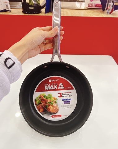Chảo Inox Elmich Chống Dính 3 Đáy Max A EL3762 size 24cm