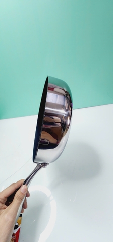 Chảo inox 3 lớp đúc liền khối chống dính đáy từ Kalpen Kazler 20cm, 24cm, 26cm, 28cm, 30cm