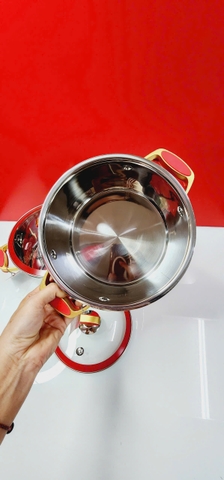 Bộ 2 nồi Inox 304 Elmich Red Velvet El 3989 size 18, 20cm