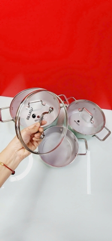 Bộ nồi chống dính Ceramic Elmich EL5241SK01 Size 18,20,24cm