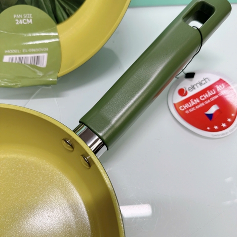 Chảo phủ sứ an toàn Elmich Olive EL-5965OV