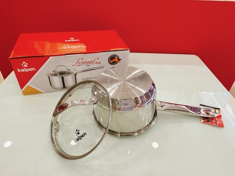 Quánh Inox chống dính 5 lớp đáy Kalpen Lermat L16 16cm