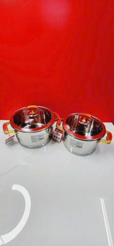 Bộ 2 nồi Inox 304 Elmich Red Velvet El 3989 size 18, 20cm