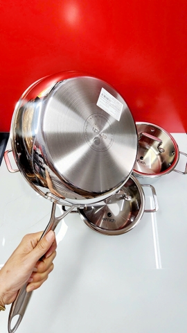 Bộ nồi Inox liền khối Elmich Trimax Classic EL2110OL size 18,20,24, chảo 26cm