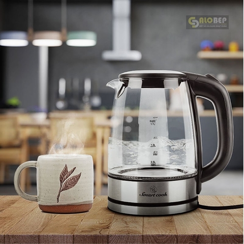 Ấm Đun Nước Siêu Tốc Thủy Tinh Smartcook Ics-3859
