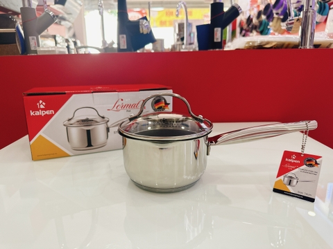 Quánh Inox chống dính 5 lớp đáy miệng rót Kalpen Lermat L14 14cm