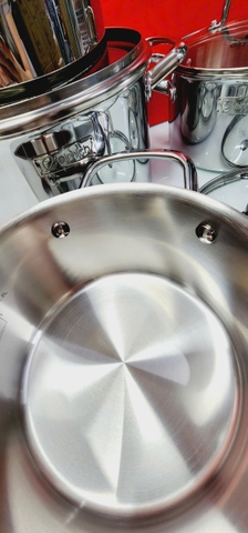 Bộ nồi inox liền khối Elmich EL2485IN01 Size 18,20,24, quánh 16cm