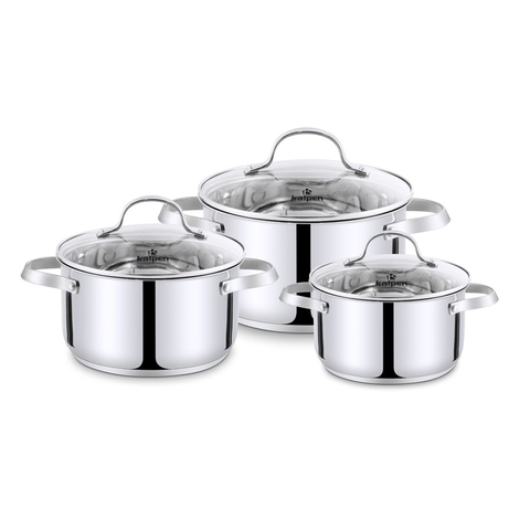 Bộ Nồi Inox 304 Cao Cấp 5 Đáy Kalpen Lermat L1