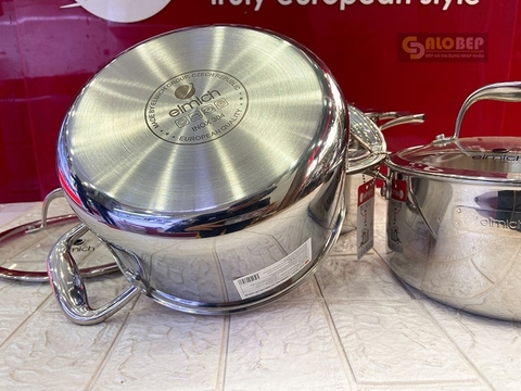 Bộ Nồi Inox Cao Cấp 3 Lớp Đáy Liền Trimax Xs El-3744 Size 18, 20, 24, Chảo 26cm