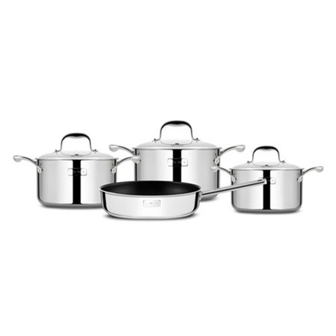Bộ Nồi Inox Cao Cấp 3 Lớp Đáy Liền Trimax Xs El-3744 Size 18, 20, 24, Chảo 26cm
