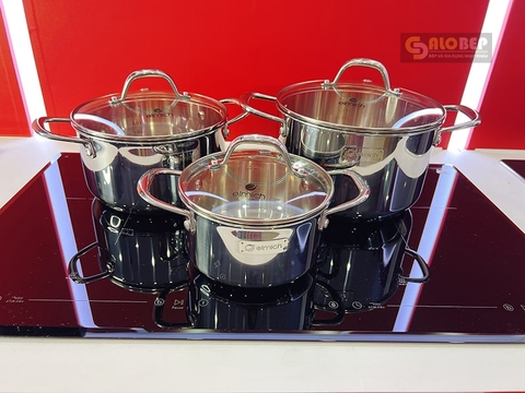 Bộ Nồi Inox Liền Khối Elmich Trimax Cz El-3833 Size 16, 20, 22cm