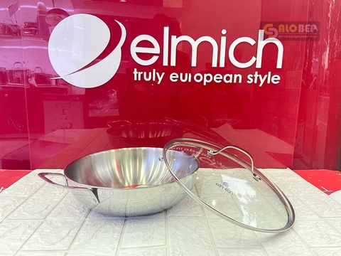 Chảo Xào Inox Cao Cấp 3 Lớp Đáy Liền Elmich Trimax El-3798 Size 30cm