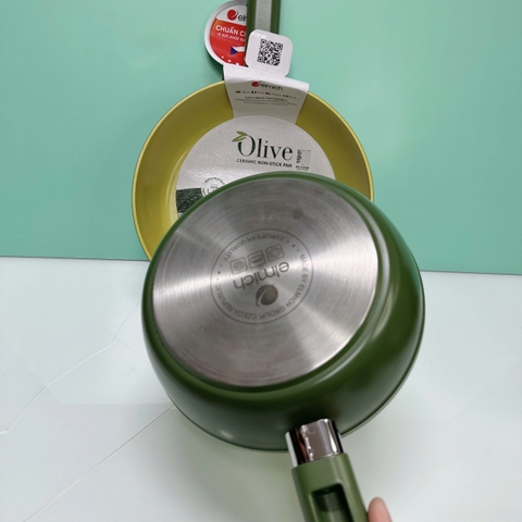 Chảo phủ sứ an toàn Elmich Olive EL-5965OV