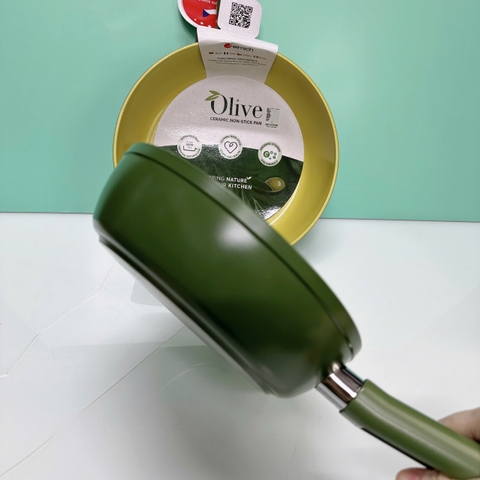 Chảo phủ sứ an toàn Elmich Olive EL-5965OV