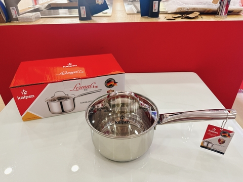 Quánh Inox chống dính 5 lớp đáy Kalpen Lermat L16 16cm