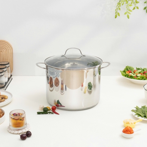 Nồi luộc gà Inox 5 lớp đáy Kalpen L30-30cm
