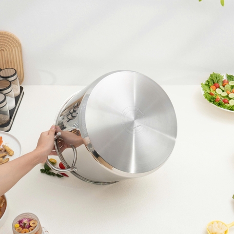 Nồi luộc gà Inox 5 lớp đáy Kalpen L30-30cm