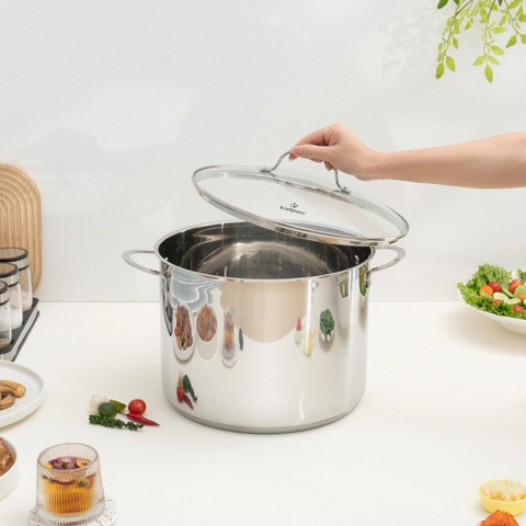 Nồi luộc gà Inox 5 lớp đáy Kalpen L30-30cm