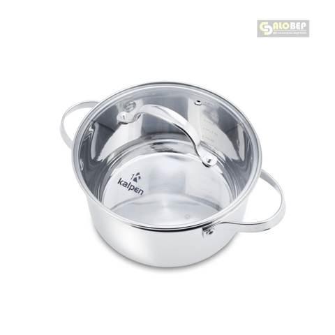 Nồi Inox 304 Cao Cấp 5 Đáy Kalpen Lermat Size 18cm