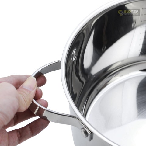 Nồi Inox 304 Cao Cấp 5 Đáy Kalpen Lermat Size 18cm