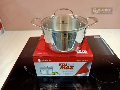 Nồi Inox Cao Cấp 3 Lớp Đáy Liền Trimax El-3734 Size 24cm