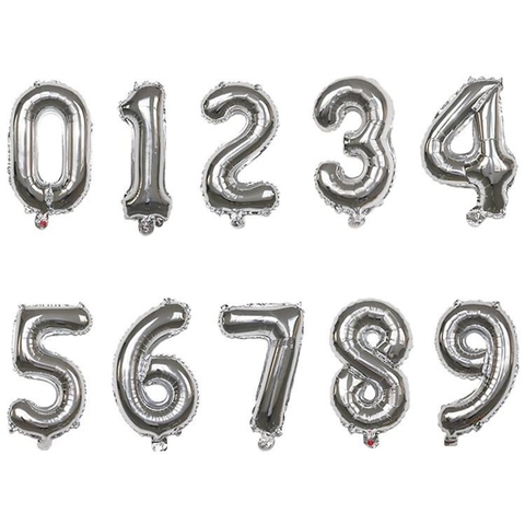 Bóng Số Size 40cm ( 0-9 ) Bạc