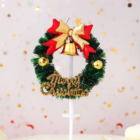 Vòng cỏ nơ Merry Christmas mẫu 2