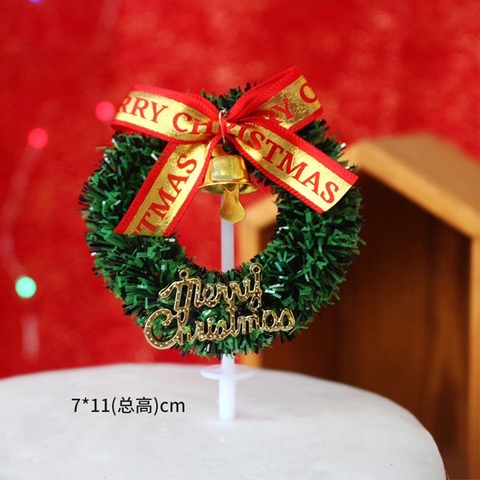 Vòng cỏ nơ Merry Christmas mẫu 3