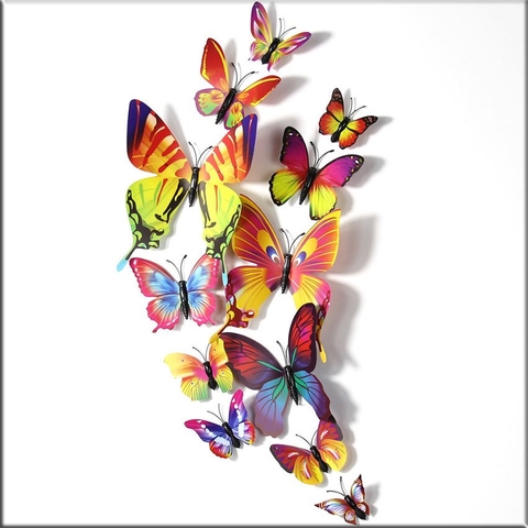 Bướm nhựa Mix 12 con ( Mix size )