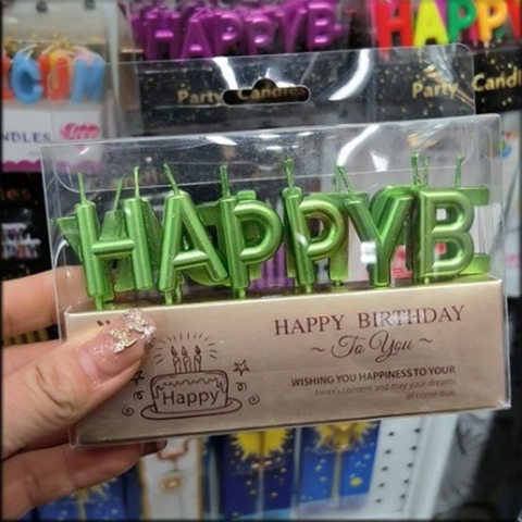 Bộ nến HPBD - Xanh lá