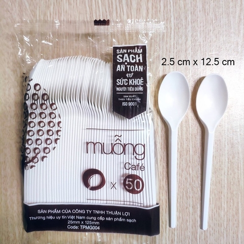 Thìa nhỏ nhựa 12.5cm ( Gói 50 chiếc)