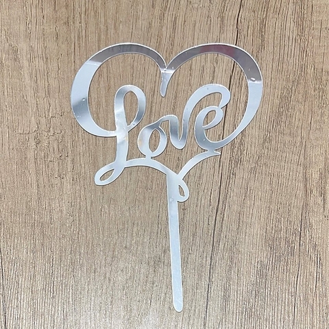 10 Thẻ Mica - Love trái tim Bạc ( Mẫu 2 )