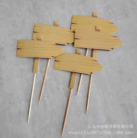 5 Thiệp màu gỗ - Hình mũi tên ( Không chữ )