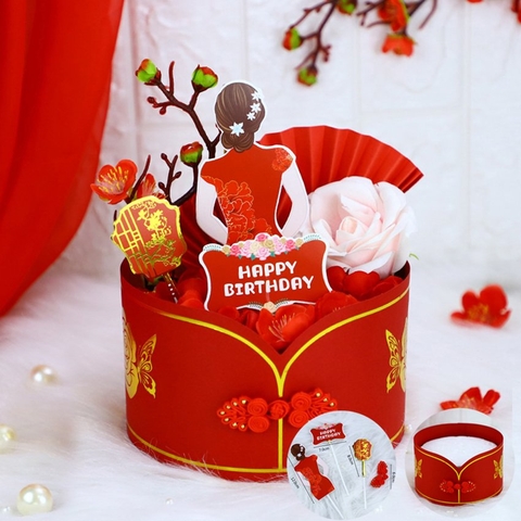 SCG Cô gái và cuộn thành bánh - Đỏ