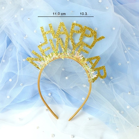 Bờm HAPPY NEW YEAR - Vàng