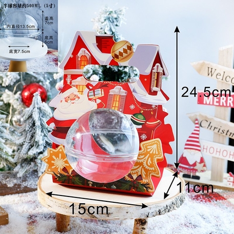 Hộp đựng bánh quả cầu - Ngôi nhà NOEL